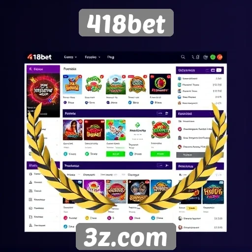 Interface do usuário do 418bet é avaliada